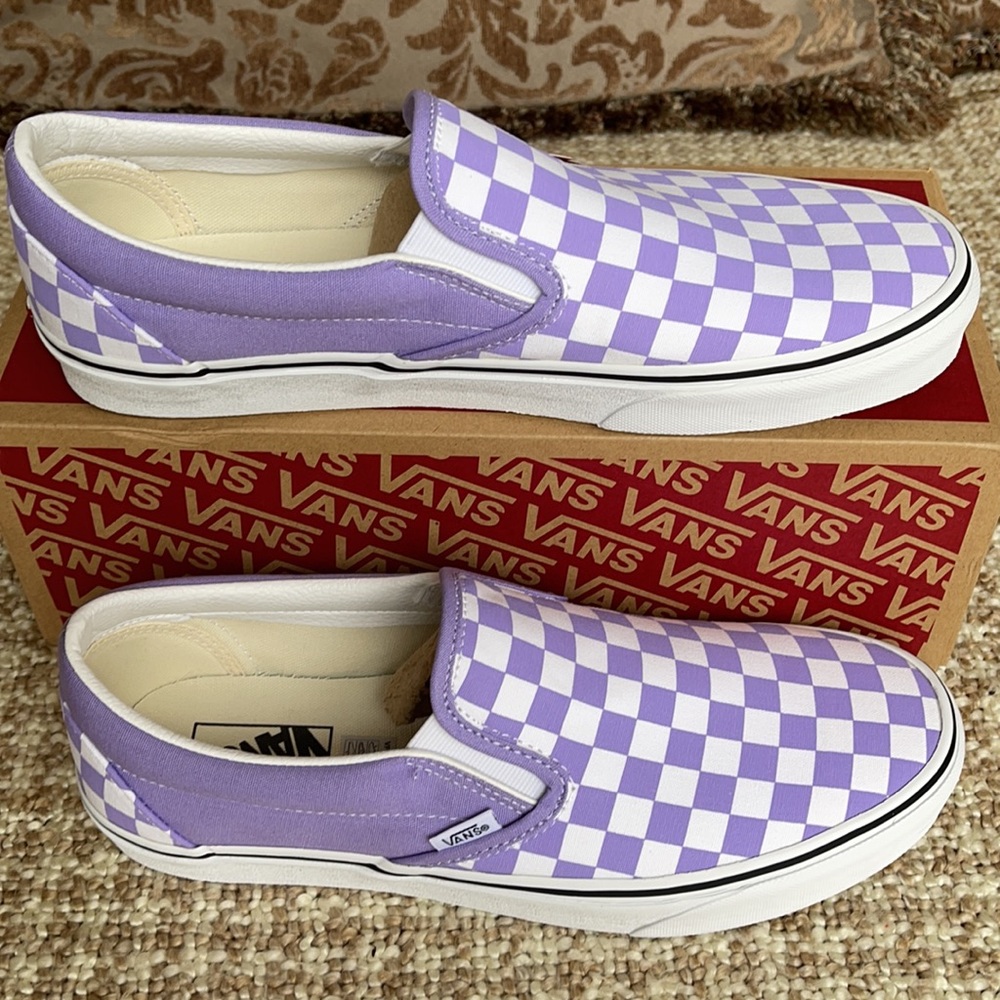 Vans Classic Slip On Checkerboard Violet Tulip WMNS - Picture 5 of 16